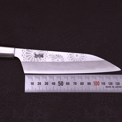 Petty Silver Steel #3 Walnussholz Kiku Griff 135mm-[Musashi]-[Japan-Küchenmesser]
