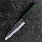 Petty Stainless Clad Blue Steel #2 Kurouchi Green Urushi Handle 150mm (5.9”)-[Musashi]-[Japan-Küchenmesser]
