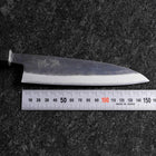 Petty Stainless Clad Blue Steel #2 Kurouchi Green Urushi Handle 150mm (5.9”)-[Musashi]-[Japan-Küchenmesser]