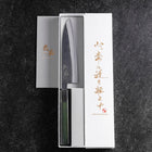 Petty Stainless Clad Blue Steel #2 Kurouchi Green Urushi Handle 150mm (5.9”)-[Musashi]-[Japan-Küchenmesser]
