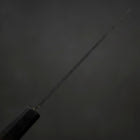 Petty Stainless Clad Blue Super Kurouchi Tsuchime Buffalo Ebony Handle 135mm (5.3”)-[Musashi]-[Japan-Küchenmesser]