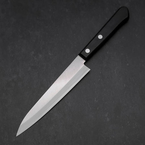 Petty VG-1 Polished Western Black Handle 145mm (Tsuba-nashi) (5.7”)-[Musashi]-[Japan-Küchenmesser]
