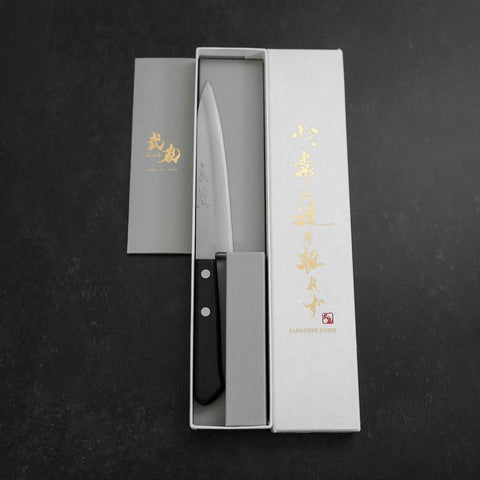Petty VG-1 Polished Western Black Handle 150mm (5.9”)-[Musashi]-[Japan-Küchenmesser]