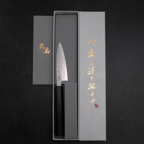 Petty VG-10 Damascus Ashwood Handle 95mm (3.7”)-[Musashi]-[Japan-Küchenmesser]