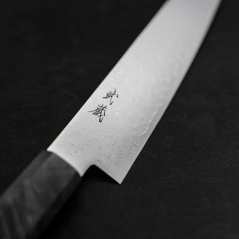 Petty VG-10 Damascus Grauer Birkengriff 150mm-[Musashi]-[Japan-Küchenmesser]