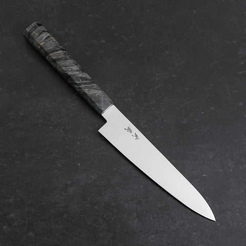 Petty VG-10 Damascus Grauer Birkengriff 150mm-[Musashi]-[Japan-Küchenmesser]