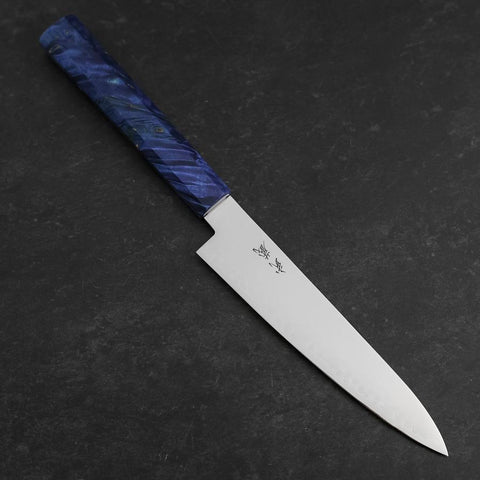 Petty VG-10 Damast Blauer Birken Griff 150mm-[Musashi]-[Japan-Küchenmesser]