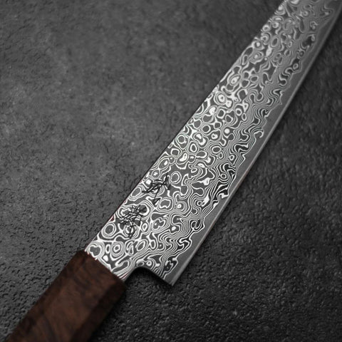 Petty VG-10 Damast Brauner Birkenholz Griff 135mm-[Musashi]-[Japan-Küchenmesser]