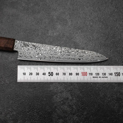 Petty VG-10 Damast Brauner Birkenholz Griff 135mm-[Musashi]-[Japan-Küchenmesser]