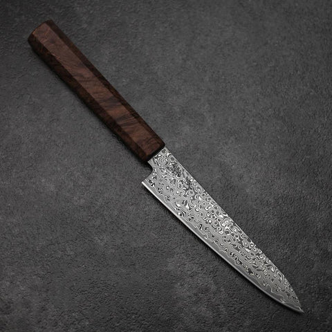 Petty VG-10 Damast Brauner Birkenholz Griff 135mm-[Musashi]-[Japan-Küchenmesser]