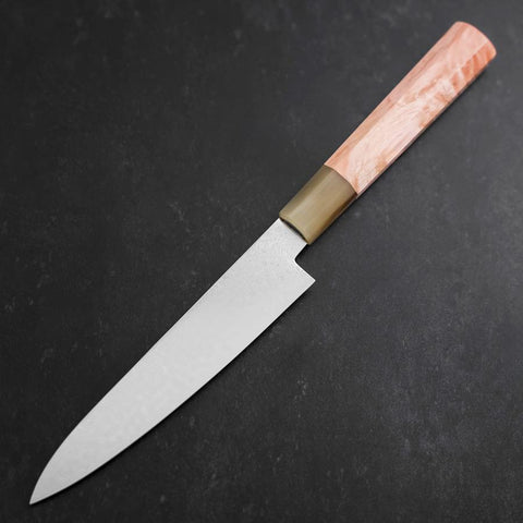Petty VG-10 Damast Büffelhorn und Ahorn Griff in Hellem Rosa 150mm-[Musashi]-[Japan-Küchenmesser]