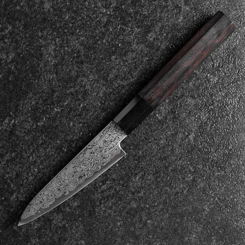 Petty VG-10 Damast Büffelhorn und Ebenholz Griff 105mm-[Musashi]-[Japan-Küchenmesser]