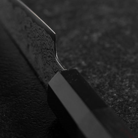 Petty VG-10 Damast Büffelhorn und Ebenholz Griff 105mm-[Musashi]-[Japan-Küchenmesser]