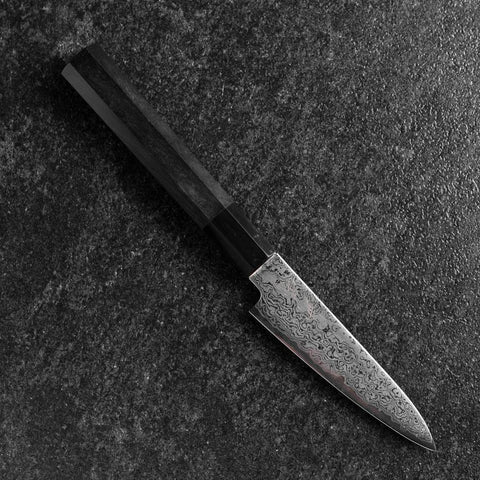 Petty VG-10 Damast Büffelhorn und Ebenholz Griff 105mm-[Musashi]-[Japan-Küchenmesser]