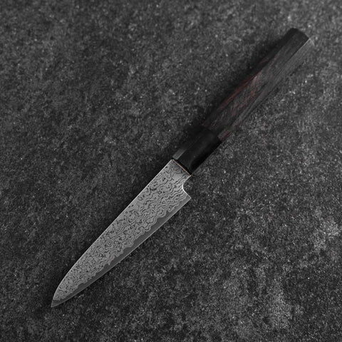 Petty VG-10 Damast Büffelhorn und Ebenholz Griff 120mm-[Musashi]-[Japan-Küchenmesser]