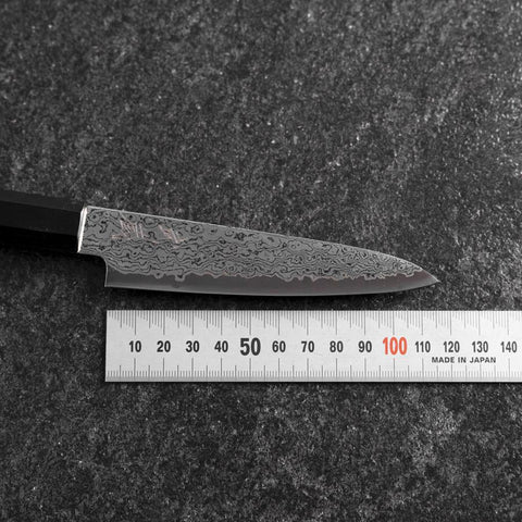 Petty VG-10 Damast Büffelhorn und Ebenholz Griff 120mm-[Musashi]-[Japan-Küchenmesser]