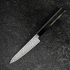 Petty VG-10 Damast Büffelhorn und Ebenholz Griff 135mm-[Musashi]-[Japan-Küchenmesser]