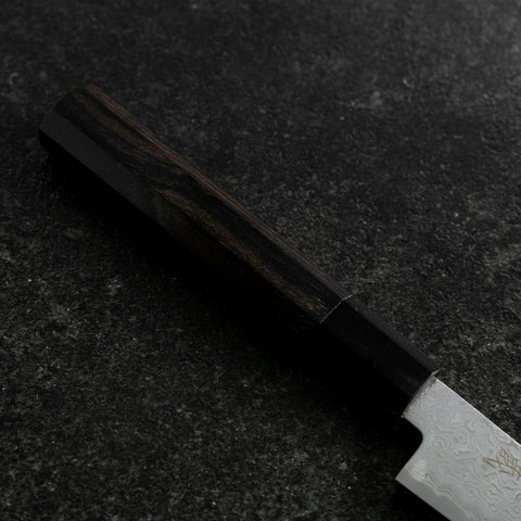 Petty VG-10 Damast Büffelhorn und Ebenholz Griff 135mm-[Musashi]-[Japan-Küchenmesser]