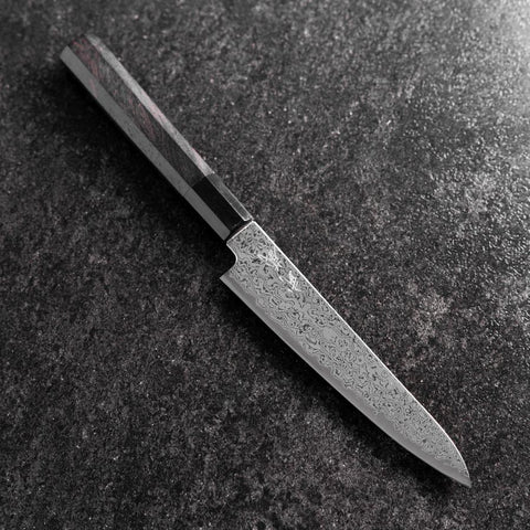 Petty VG-10 Damast Büffelhorn und Ebenholz Griff 150mm-[Musashi]-[Japan-Küchenmesser]