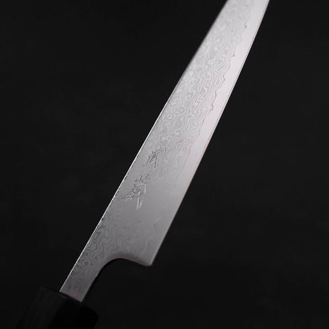 Petty VG-10 Damast Dunkelblauer Urushi Griff 140mm-[Musashi]-[Japan-Küchenmesser]