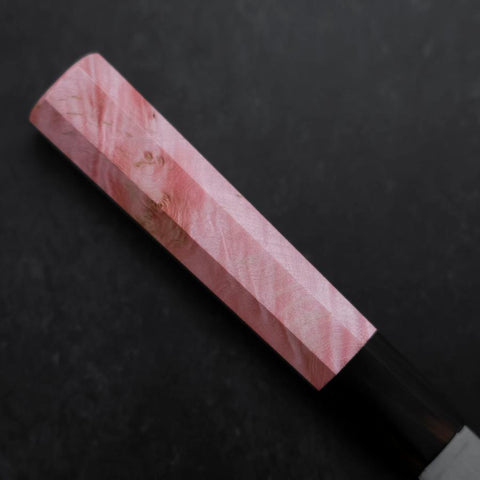Petty VG-10 Damast Dunkler Rosa Büffelhorn und Ahornholz Griff 150mm-[Musashi]-[Japan-Küchenmesser]