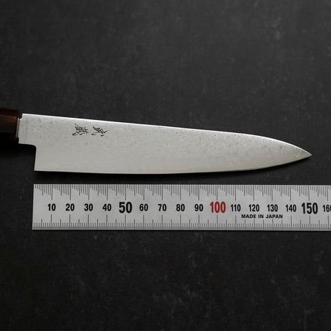 Petty VG-10 Damast Dunkler Rosa Büffelhorn und Ahornholz Griff 150mm-[Musashi]-[Japan-Küchenmesser]