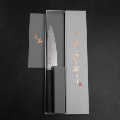Petty VG-10 Damast Eschenholz Griff 130mm-[Musashi]-[Japan-Küchenmesser]
