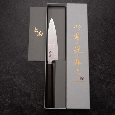 Petty VG-10 Damast Eschenholz Griff 130mm-[Musashi]-[Japan-Küchenmesser]