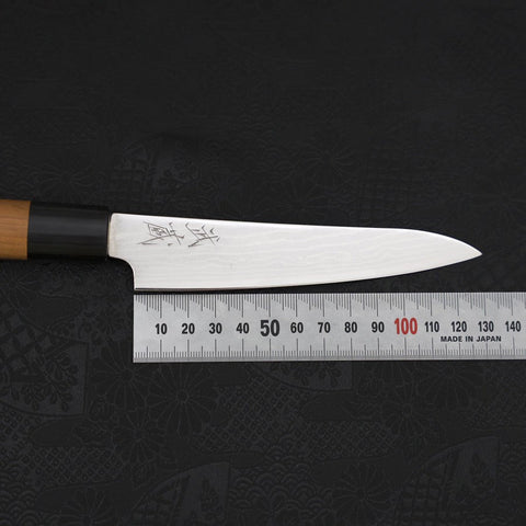 Petty VG-10 Damast Schwarzer Ishime Griff 135mm-[Musashi]-[Japan-Küchenmesser]