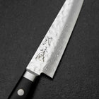Petty VG-10 Kagami Tsuchime Damast Westlicher Schwarzer Griff 135mm-[Musashi]-[Japan-Küchenmesser]