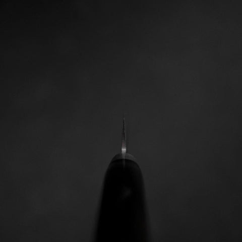 Petty VG-10 Kagami Tsuchime Damast Westlicher Schwarzer Griff 135mm-[Musashi]-[Japan-Küchenmesser]