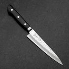 Petty VG-10 Kagami Tsuchime Damast Westlicher Schwarzer Griff 135mm-[Musashi]-[Japan-Küchenmesser]