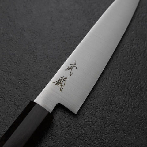 Petty VG-10 Polished Ebony Handle 115mm-[Musashi]-[Japanese-Kitchen-Knives]