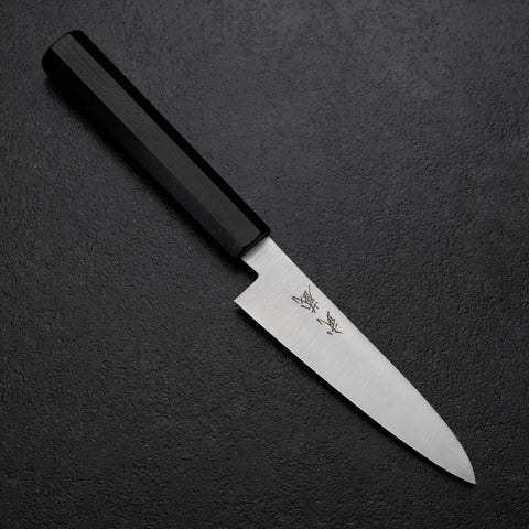 Petty VG-10 Polished Ebony Handle 115mm-[Musashi]-[Japanese-Kitchen-Knives]