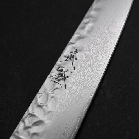 Petty VG-10 Tsuchime Damast Blauer Westlicher Griff 135mm-[Musashi]-[Japan-Küchenmesser]