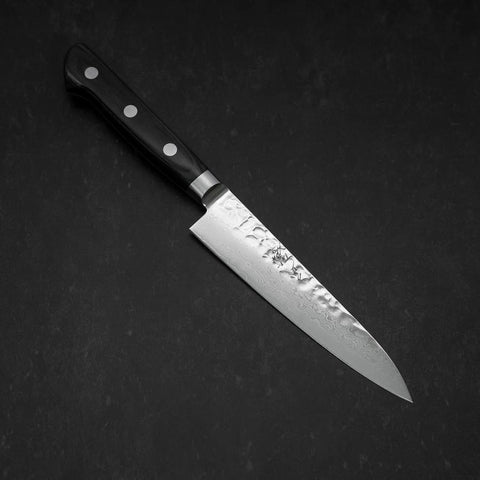 Petty VG-10 Tsuchime Damast Blauer Westlicher Griff 135mm-[Musashi]-[Japan-Küchenmesser]
