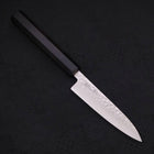 Petty VG-10 Tsuchime Damascus Buffalo Ebony Handle 120mm (4.7”)-[Musashi]-[Japanese-Kitchen-Knives]