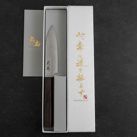 Petty VG-10 Tsuchime Runder Ebenholz Griff 120mm-[Musashi]-[Japan-Küchenmesser]