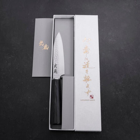 Petty VG-10 Tsuchime Runder Lila Griff 120mm-[Musashi]-[Japan-Küchenmesser]
