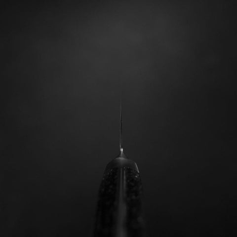 Petty VG-5 Tsuchime Schwarzer Marmor Griff 150mm-[Musashi]-[Japan-Küchenmesser]