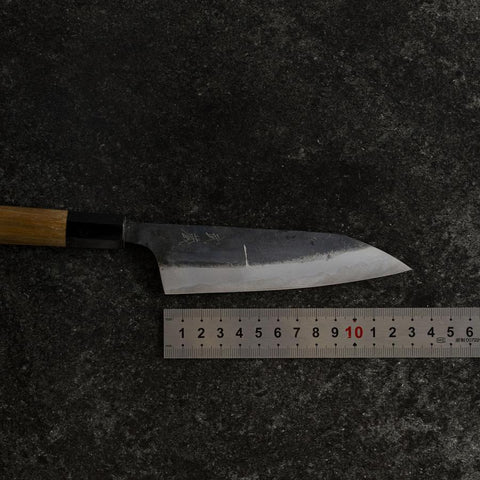 Petty White Steel #1 Kurouchi Buffalo Walnut Handle 130mm (5.1”)-[Musashi]-[Japan-Küchenmesser]