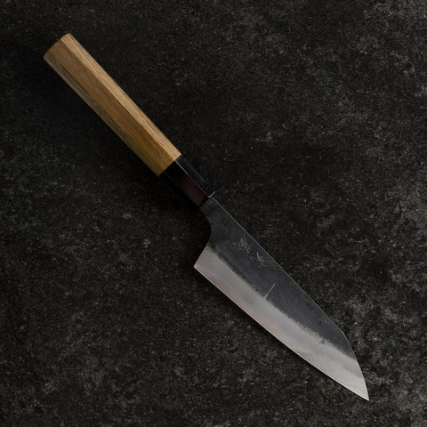 Petty White Steel #1 Kurouchi Buffalo Walnut Handle 130mm (5.1”)-[Musashi]-[Japan-Küchenmesser]