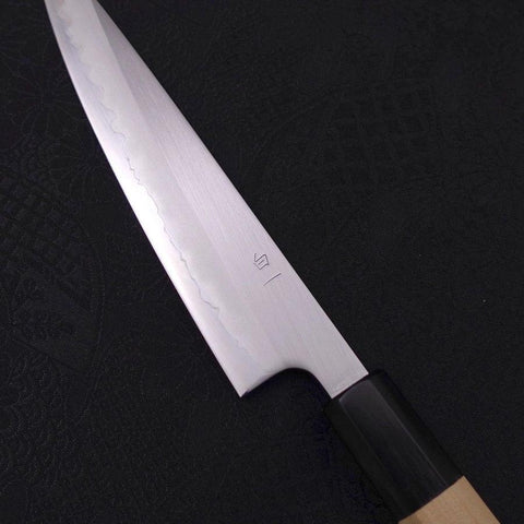 Petty White Steel #1 Poliert Büffelhorn und Magnolienholz Griff 135mm-[Musashi]-[Japan-Küchenmesser]