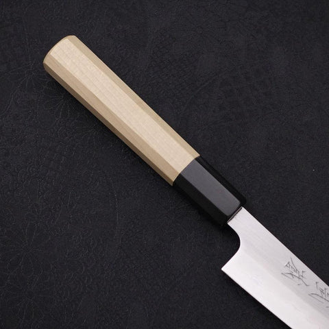 Petty White Steel #1 Poliert Büffelhorn und Magnolienholz Griff 135mm-[Musashi]-[Japan-Küchenmesser]
