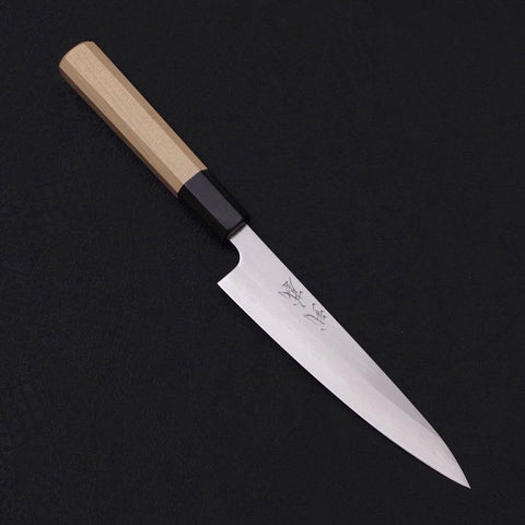 Petty White Steel #1 Poliert Büffelhorn und Magnolienholz Griff 135mm-[Musashi]-[Japan-Küchenmesser]