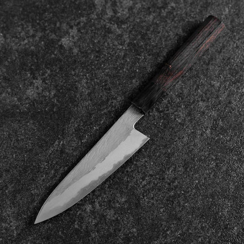 Petty White Steel #1 Tsuchime Büffelhorn und Ebenholz Griff 135mm-[Musashi]-[Japan-Küchenmesser]