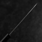 Petty White Steel #1 Tsuchime Büffelhorn und Ebenholz Griff 135mm-[Musashi]-[Japan-Küchenmesser]