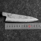 Petty White Steel #1 Tsuchime Büffelhorn und Ebenholz Griff 135mm-[Musashi]-[Japan-Küchenmesser]