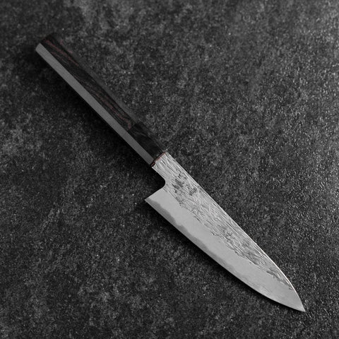 Petty White Steel #1 Tsuchime Büffelhorn und Ebenholz Griff 135mm-[Musashi]-[Japan-Küchenmesser]