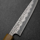 Petty White Steel #1 Tsuchime Eichenholz Griff 140mm-[Musashi]-[Japan-Küchenmesser]